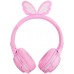 Kids Wireless Headphones, Boys Bluetooth Headset Adjustable Headband with Mic, Stereo Sound Childrens Bluetooth Headphones Over Ear for School Home, Travel (3.5mm Jack Audio Cable Included) (Pink)