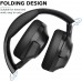REETEC Hybrid Active Noise-Canceling Headphones Wireless Over Ear Headset Bluetooth V5.0, 30H Playtime Comfortable Fit for Laptop Travel/Work,Blue