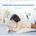 TALK WORKS Corded Headphones for Kids - Over Ear Headphones for Home, School, and Gaming - Lightweight, Portable, Cushioned Earcups, and Adjustable Headband - Comes in Fun Colors - One Size, Blue
