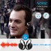 Small Bluetooth Headphones Wrap Around Head - Sports Wireless Headset with Built in Microphone and Crystal-Clear Sound, Foldable and Carried in The Purse, and 12-Hour Battery Life, Blue